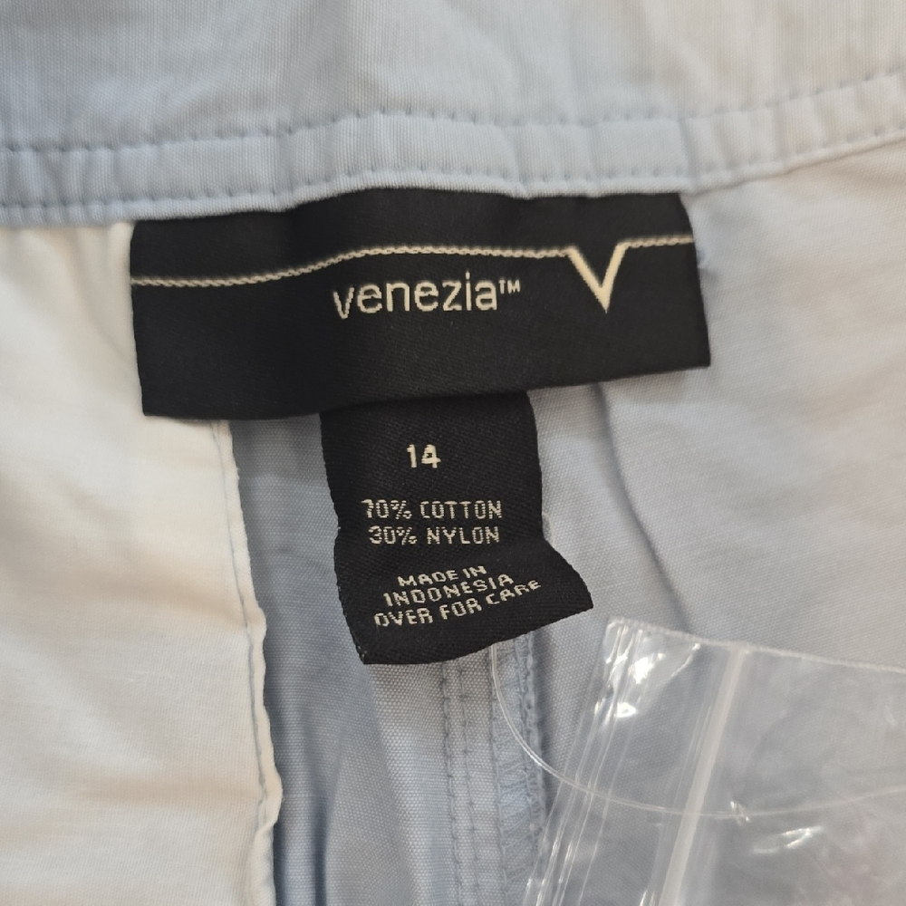 Vintage Venezia Light Blue Cargo Pants NWT Size 14 - Picture 2 of 15